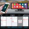 CZSWCH 10.26 Inch Wireless Carplay Monitor Bluetooth Android Auto Car DVR Dual Cameras Recording 2K+1080P Two Camera Display HD Backup Camera view 4