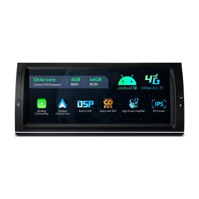 XTRONS Single Din Car Stereo for BMW X5 E53, Android 13 Octa Core 4GB+64GB Car Radio, 10.25 Inch IPS Touch Screen GPS Navigation for Car Bluetooth Head Unit Built-in DSP Car Play Android Auto 4G LTE