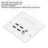 Yoidesu Faceplate Wall Plate 6 Port, Cable Pass Through Insert for Wires, Single Gang Cable Access Strap with 4 , 1 Cat 6 Coaxial, 1 TV F Head Jack Outlet view 4