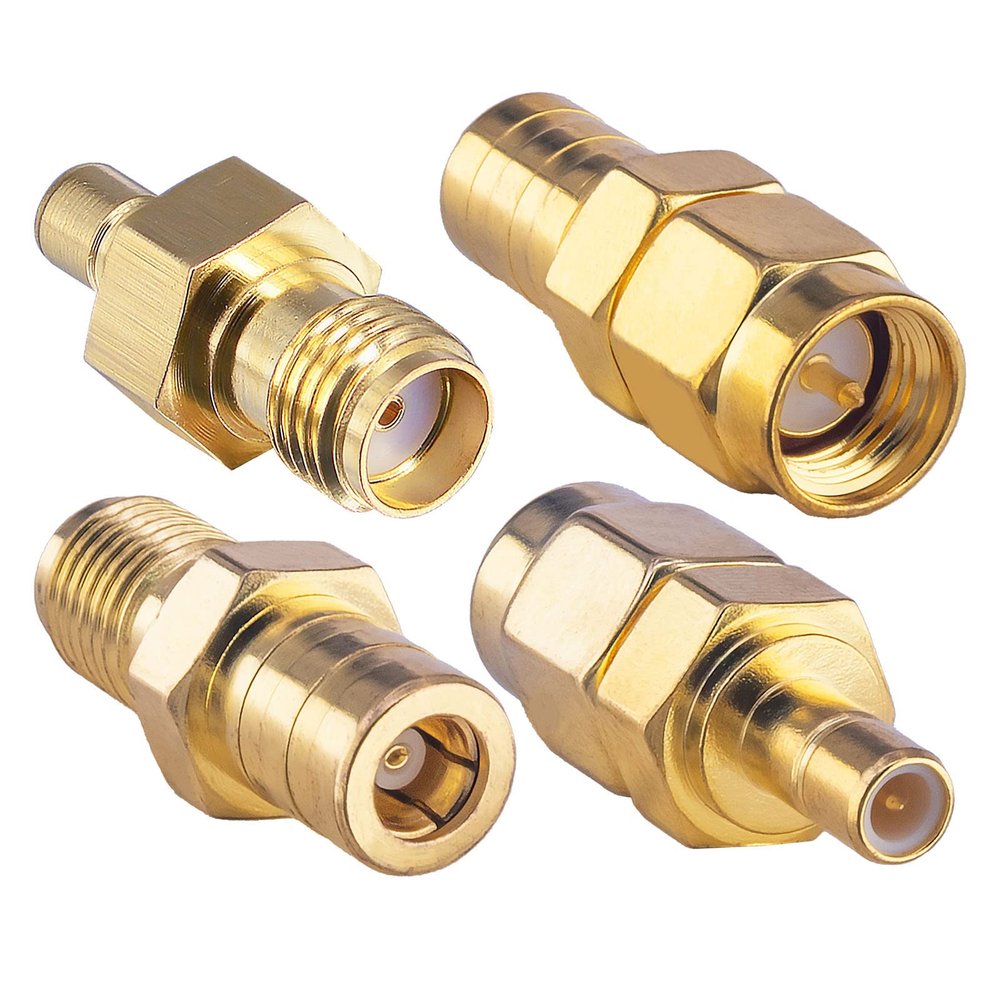 SMB to SMA Antenna Adapter Kit 4 Types Coax Adapter SMB to SMA Male to Female RF Coaxial DAB Aerial Adapter Kits for Sirius XM Satellite Radio Antenna Radio Aerial Car DAB Radio