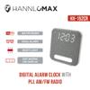 HANNLOMAX HX-152CR Alarm Clock Radio, PLL AM/FM Radio, Digital Clock with Dual Alarm, Night Light. (Grey) view 4