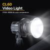 COLBOR CL60 65W Studio LED Video Light 2700K-6500K Dimmable CRI97+ 10 Lighting Effect APP Remote Contror LCD Screen with Bowens Mount Reflector Carrying Bag for Vlog Live Streaming Photography view 2