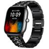 Compatible for Amazfit GTS 4 mini Band, Lamshaw Women Jewelry Bling Diamond Metal Dressy Strap Compatible for GTS 3/GTS 2/GTS/GTS 2 Mini/GTS 2e/ Bip Lite/Bip U Pro/Bip u/Bip 3/Bip 3 Pro (Black) view 2