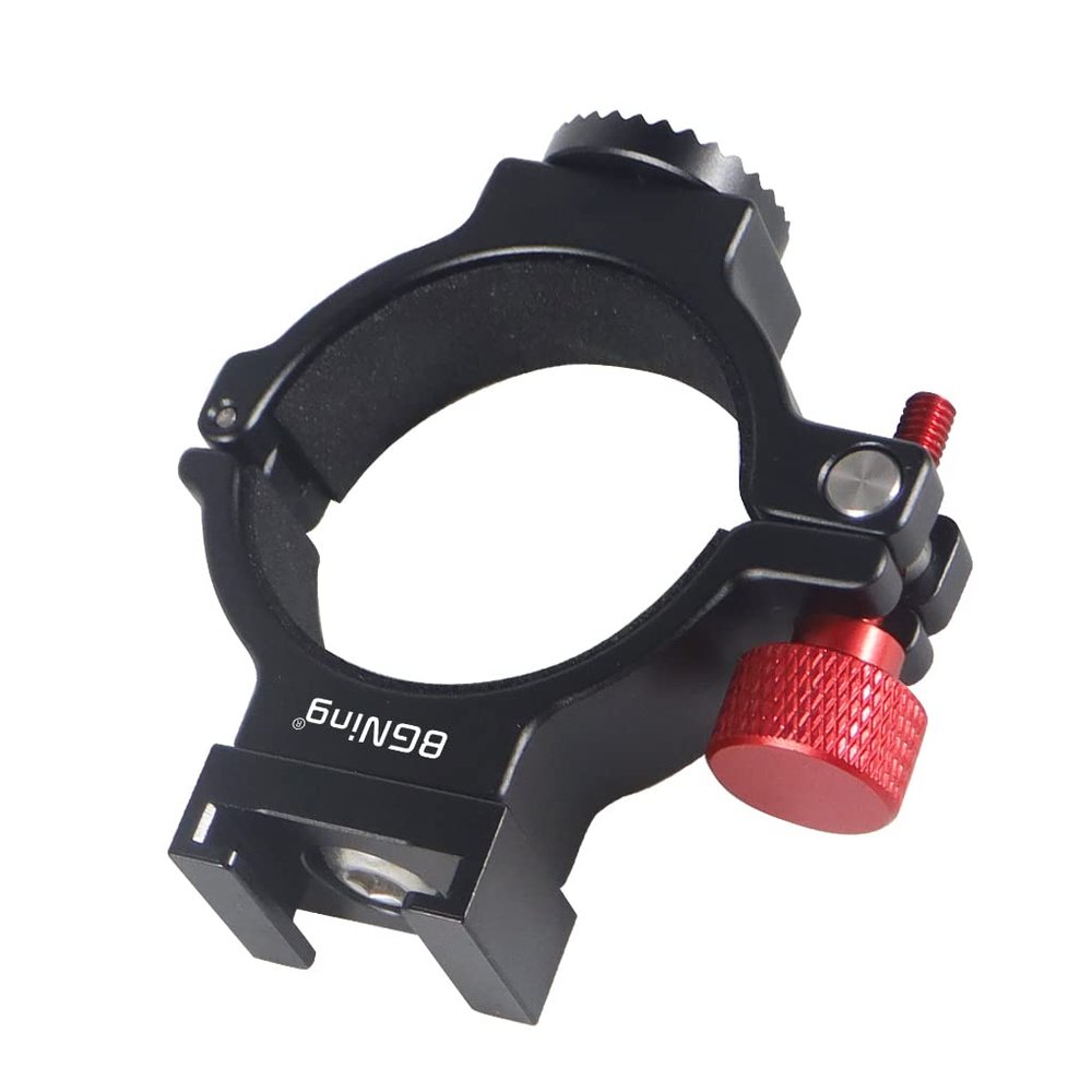 BGNing Ring Clamp Adapter, Ring Clamp Cold Shoe Adapter 360 Adjustable Compatible with Osmo 5/6/7/7P (Type D 360 Adjustable)