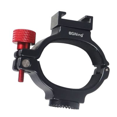 BGNing Ring Clamp Adapter, Ring Clamp Cold Shoe Adapter 360 Adjustable Compatible with Osmo SE/4/3/2 (Type A 1/4 ARRI-Standard Gear 360 Adjustable)
