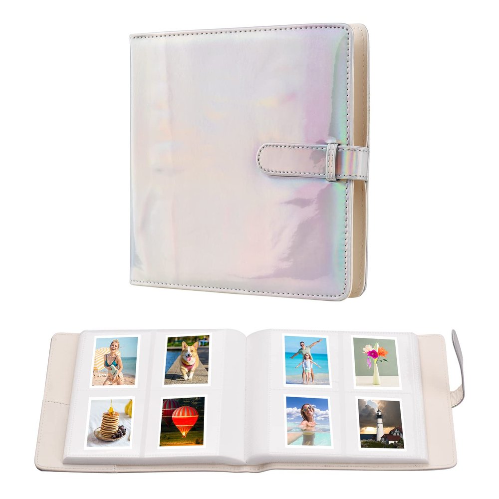 Andoer 256 Pockets Polaroid Photo Album Replacement for Fujifilm Instax Mini 11 90 70 9 8+ 8 LiPlay, ys/m, Blue,white,grey,pink,purple