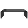 Tidyard TV Stand Tempered Glass Computer Monitor Riser Television Glass Shelf Black for Living Room, Home, Office Furniture 15.7 x 11.8 x 5.1 Inches (L x W x H) view 3
