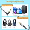 3.5mm to 2.5mm Aux Audio Cable (6.6FT), 90 Degree Right Cord Compatible with Bose 700 QuietComfort QC45 QC35II QC35 QC25 Noise Cancelling Headphones, JBL E45BT E55BT E65BTNC Bluetooth Earphone(Grey) view 2