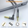 3.5mm to 2.5mm Aux Audio Cable (6.6FT), 90 Degree Right Cord Compatible with Bose 700 QuietComfort QC45 QC35II QC35 QC25 Noise Cancelling Headphones, JBL E45BT E55BT E65BTNC Bluetooth Earphone(Grey) view 4