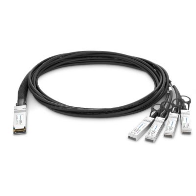 0.5m (2ft) 40G QSFP+ to 4 x 10G SFP+ Breakout Twinax Cable, 40GBASE-CR4 QSFP to SFP Passive Direct Attach Copper Cable for Juniper Networks QFX-QSFP-DACBO-50CM, Ubiquiti, Mellanox, Supermicro