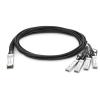 0.5m (2ft) 40G QSFP+ to 4 x 10G SFP+ Breakout Twinax Cable, 40GBASE-CR4 QSFP to SFP Passive Direct Attach Copper Cable for Juniper Networks QFX-QSFP-DACBO-50CM, Ubiquiti, Mellanox, Supermicro view 1