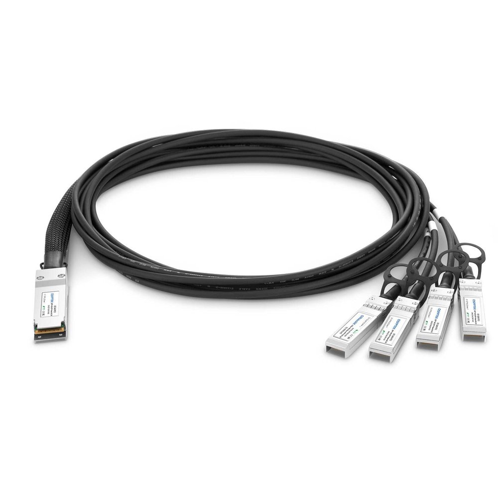 1m (3.3ft) 40G QSFP+ to 4xSFP+ Breakout Twinax Cable, 40GBASE-CR4 QSFP to SFP Passive Direct Attach Copper Cable Cable for Juniper Networks QFX-QSFP-DACBO-1M Ubiquiti, Mellanox, Supermicro
