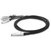 1m (3.3ft) 40G QSFP+ to 4xSFP+ Breakout Twinax Cable, 40GBASE-CR4 QSFP to SFP Passive Direct Attach Copper Cable Cable for Juniper Networks QFX-QSFP-DACBO-1M Ubiquiti, Mellanox, Supermicro view 2