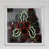 Northlight LED Lighted Neon Style Holly Berries Christmas Window Silhouette, 12", Green view 2