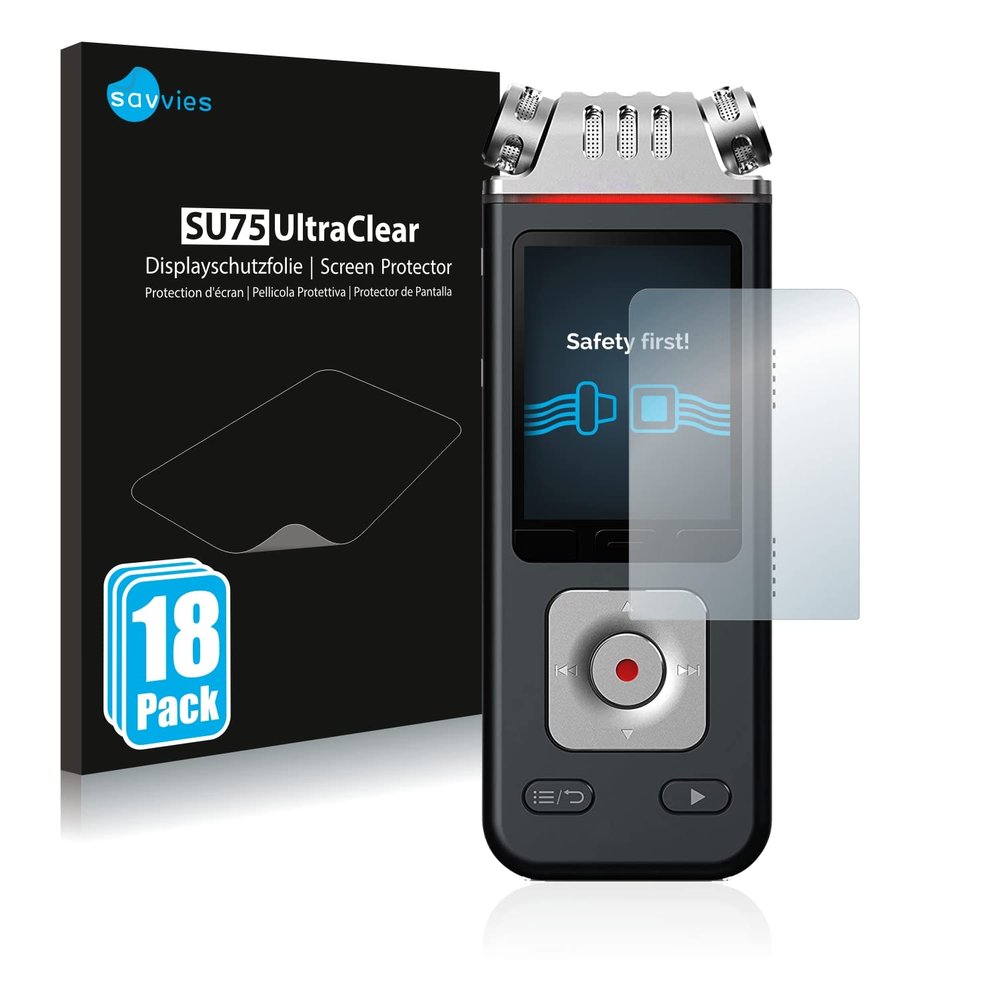 savvies Screen Protector Compatible with Philips VoiceTracer DVT6110 Protection Film Clear 18-Pack