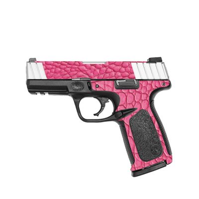 MightySkins Skin Compatible with Smith & Wesson SD VE Series - Pink Gator Skin | Protective, Durable, and Unique Vinyl Decal wrap Cover | Easy to Apply and Change Styles | Made in The USA