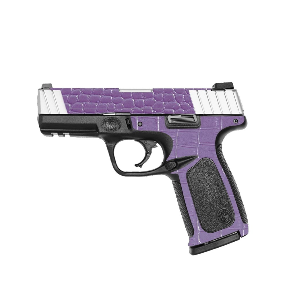 MightySkins Skin Compatible with Smith & Wesson SD VE Series - Purple Gator Skin | Protective, Durable, and Unique Vinyl Decal wrap Cover | Easy to Apply, Remove, and Change Styles | Made in The USA
