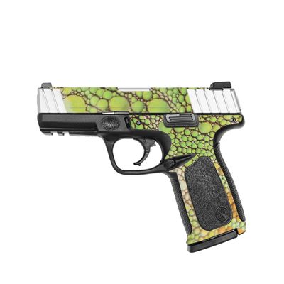 MightySkins Glossy Glitter Skin Compatible with Smith & Wesson SD VE Series - Iguana Skin | Protective, Durable High-Gloss Glitter Finish | Easy to Apply and Change Styles | Made in The USA