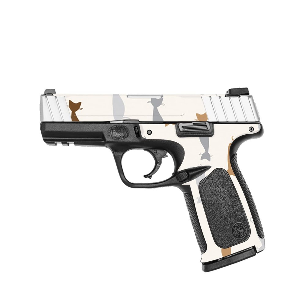 MightySkins Skin Compatible with Smith & Wesson SD VE Series - Cat Lady | Protective, Durable, and Unique Vinyl Decal wrap Cover | Easy to Apply, Remove, and Change Styles | Made in The USA