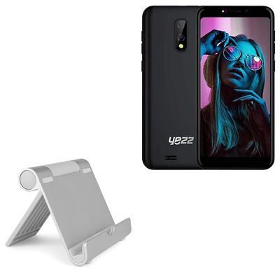 BoxWave Stand and Mount Compatible with Yezz Max 1 Plus - VersaView Aluminum Stand, Portable, Multi Angle Viewing Sturdy