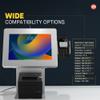 Anti-Theft Kiosk Stand Point of Sale Station with Credit Card Reader Slot & Printer Slot for iPad 11 (A16) - Pro 11-inch M4 - Air 11-inch M3- iPad 10th Gen - Galaxy Tab & More Tablets view 4