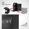 Anti-Theft Kiosk Stand  CTA Secure Enclosure Desk Mount with Printer Shelf Compartment for Retail Pos, Ordering Screens for iPad 11th Gen (A16) - iPad Air 11" - Pro 11" & More - Black (PAD-PARAFPDM) view 4