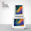 Dual Tablet Enclosure Mount  CTA Dual Acrylic Enclosure Desk Mount with Storage Compartment for iPad Air 11" M2 (2024) - iPad Pro 11" M4 (2024) & More - White (PAD-2VDMWA) view 2