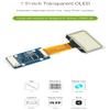 1.51inch 12864 Transparent OLED Light Blue Color Display Module SPI/I2C Interfaces for Raspberry Pi 4 3 / STM32 etc @XYGStudy view 2