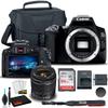 Canon EOS 250D DSLR Camera with 18-55mm Lens (Black) (3453C002), EOS Bag, Sandisk Ultra 64GB Card, Cleaning Set and More (Renewed) view 1