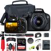 Canon EOS 4000D / Rebel T100 DSLR Camera with 18-55mm Lens, 64GB Memory Card, Case, Card Reader, Flex Tripod, Hand Strap, Cap Keeper, Memory Wallet, Cleaning Kit (Renewed) view 1