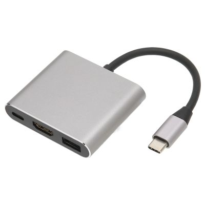 Luqeeg USB C Hub, USB C to USB Hub 3 Ports, Type C to USB Adapter with 4K Output, USB 3.0 Port, 60W Power Delivery Charging Port, Compatible for USB C Laptops and More Type C