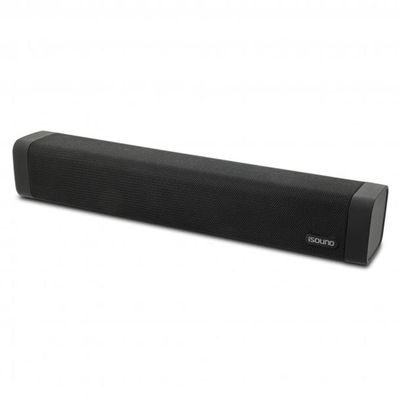I.Sound ISound-6961 15-in. High-Performance Bluetooth Sound Bar and Speakerphone with FM Radio, Black