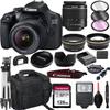 Canon EOS 2000D Rebel T7 DSLR Camera with 18-55mm f/3.5-5.6 Zoom Lens, 128GB Card, Tripod, Flash, and More 20pc Bundle (Renewed) view 1