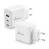 MediaRange 65W Steckdosen-Ladegert m.USB-A u.2X USB-C White view 1