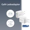 MediaRange 65W Steckdosen-Ladegert m.USB-A u.2X USB-C White view 2