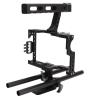 Camera Video Cage, DSLR Video Recording Stabilizer with Top Handle, Dual Hand Grip and Two 15mm Rods, Stop Motion Rig for GH4, for A7, A7II, A7S, A7SII, A7R, A7RII, A6000, A6300, A6600, A6400, A7C view 1
