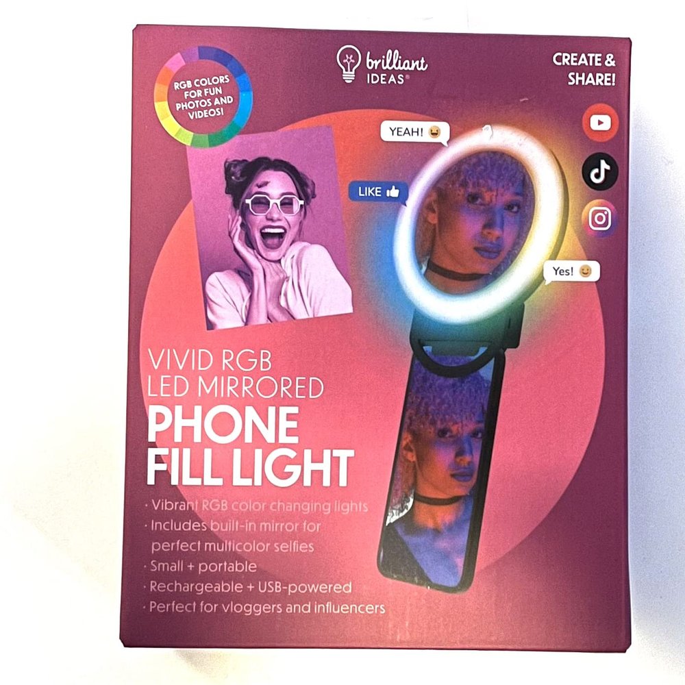 Brilliant Ideas Vivid RGB LED Mirrored Phone Fill Light