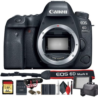 Canon EOS 6D Mark II DSLR Camera with Camera Bag (1897C002) Bundle