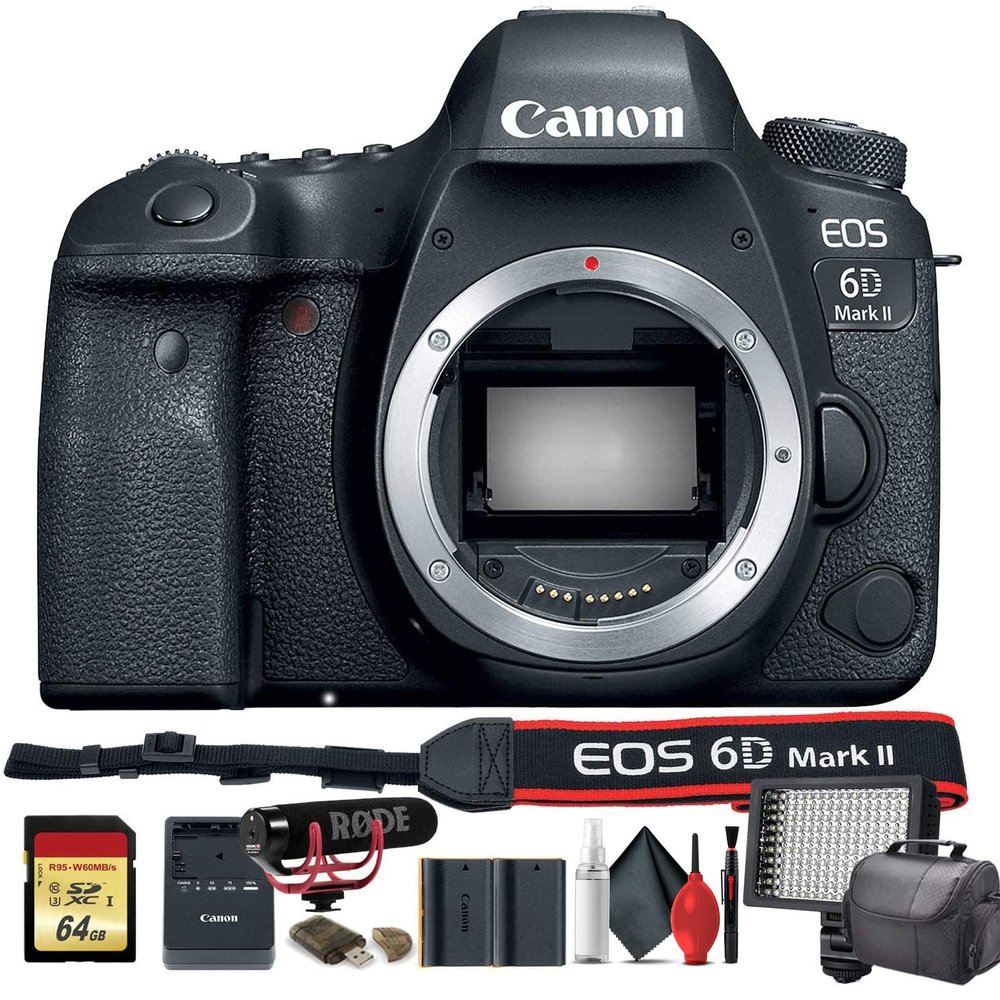 Canon EOS 6D Mark II DSLR Camera with Camera Bag (1897C002) Bundle