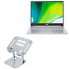 BoxWave Stand and Mount Compatible with Acer Swift 3 (SF313-53) - Executive VersaView Laptop Stand, Ergonomic Adjustable Viewing Angle Metallic Riser - Metallic Silver view 1
