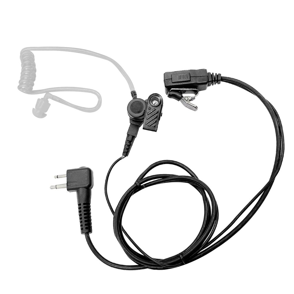 WRSCEXP PD502 TC700 Walkie Talkie Earpiece Compatible with HYT Hytera TC-500 TC-508 TC-518 TC-580 Two Way Radio 2 pin Headset with Mic PTT