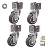 BOCbco 4Xnitureors, Swivelors, Transportors, 1.5"U-Shaped Solid Rubberors, with Screws/4 No Brakes/1.5In-M20 view 1