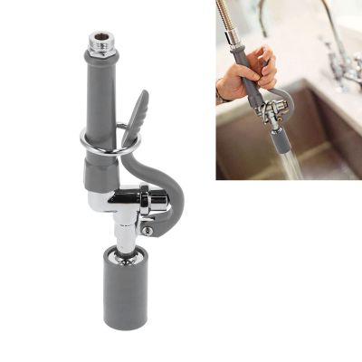 Alvinlite Pre-Rinse Spray Valve, Commercial High-Pressure Sink Faucet Sprayer, Dishwasher Faucet Pull-Down Sprayer Nozzle Head Replacement Kit for Kitchen Bathroom Wall Gray