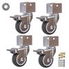 BOCbco 4Xnitureors, Swivelors, Transportors, 1.5"U-Shaped Solid Rubberors, with Screws/4 Brakes/1.5In-M18 view 1