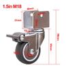 BOCbco 4Xnitureors, Swivelors, Transportors, 1.5"U-Shaped Solid Rubberors, with Screws/4 Brakes/1.5In-M18 view 2