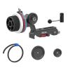 Nitze 15mm Follow Focus Kit with 3 Reversible Drive Gears, 3 Marking Disks, Gear Ring Belt and Crank, A/B Hard Stops and 360 Infinity Zoom Adjustable Dual Rod Cine Follow Focus - MF15D view 1
