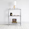 BestOffice 23Lx13.2Wx30.2H Adjustable Metal Storage Shelves 3-Tier Wire Shelving Unit Organizer Wire Rack 450Lbs Capacity for Small Places Kitchen Garage,Chrome view 2
