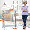 BestOffice 23Lx13.2Wx30.2H Adjustable Metal Storage Shelves 3-Tier Wire Shelving Unit Organizer Wire Rack 450Lbs Capacity for Small Places Kitchen Garage,Chrome view 3