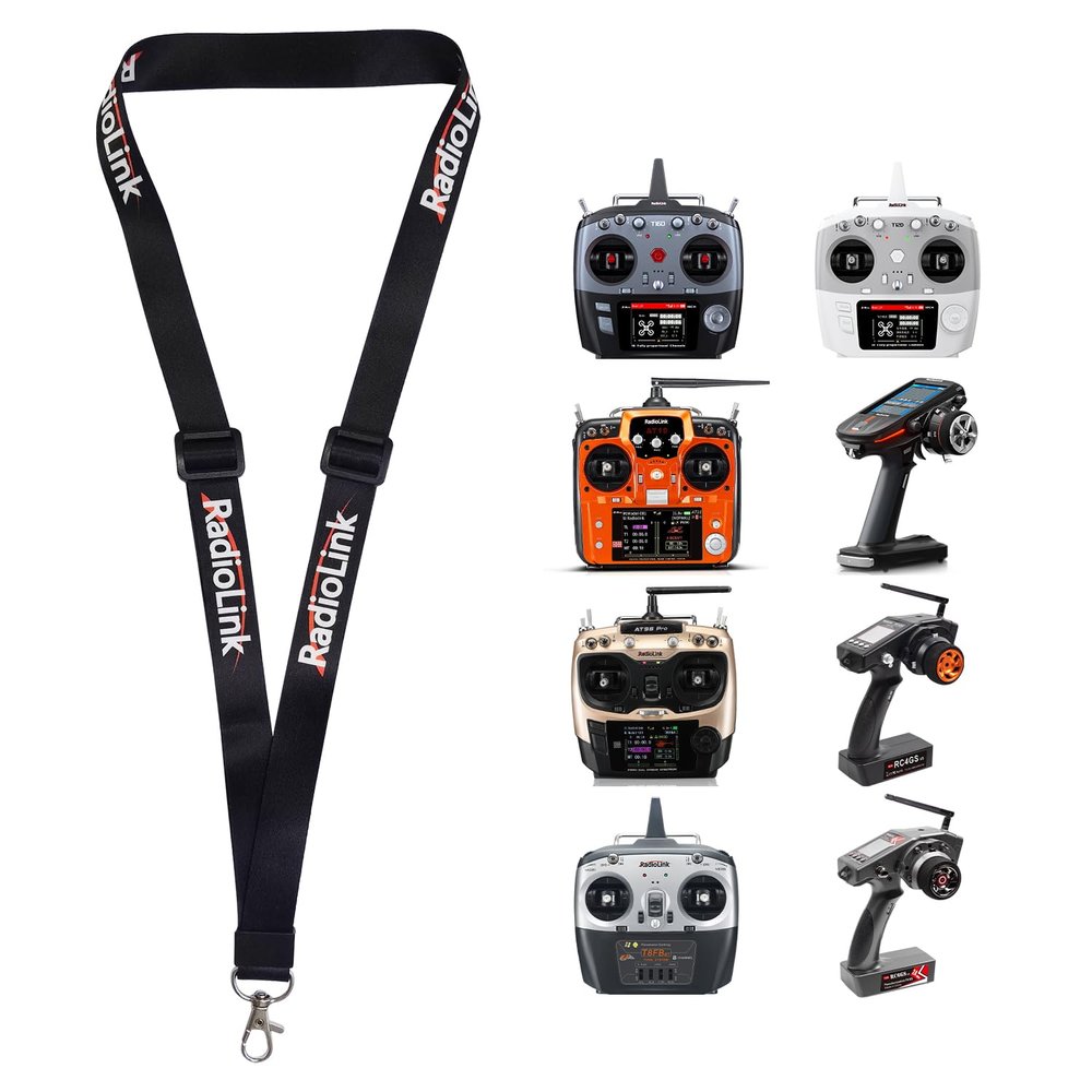 Radiolink RC Transmitter Lanyard Adjustable Strap Neck Sling Hook for Radio Remote Controller RC8X/AT10II/AT9S/AT9S Pro/RC6GS V3/RC4GS V3/T8FB/X4/X6/T12D/T16D