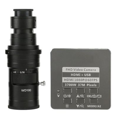 Microscope Kit 1080P 60FPS 37MP Industrial Electronic Digital Video Microscope Camera Microscope Lens Adapters (Color : with 200X)